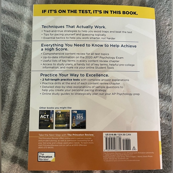 NEW The Princeton Review AP Psychology Exam 2020 Edition Review Book - Picture 3 of 3